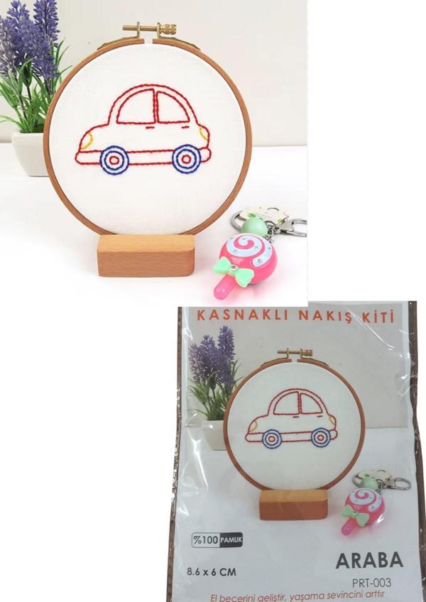Nakış Kitleri Kasnaklı 8.6 X 6 cm Araba - Image 1