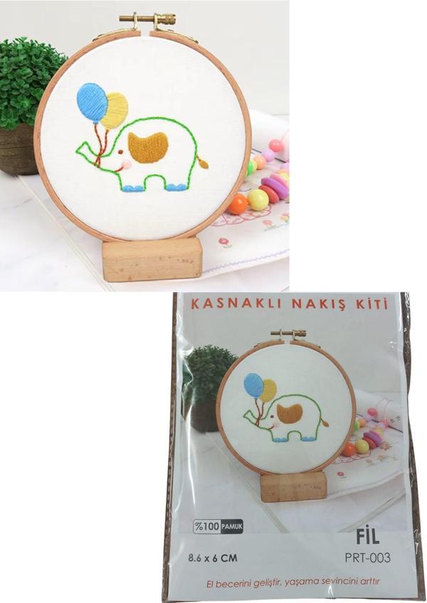 Nakış Kitleri Kasnaklı 8.6 X 6 cm Fil - Image 1