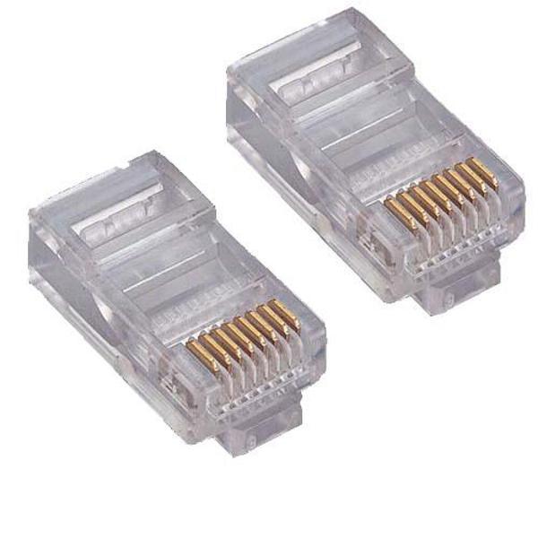 SPEED SP-U100-D CAT5-CAT6 100 Adet Rj45 Konnektör (Yeni Nesil Delikli) - Image 1