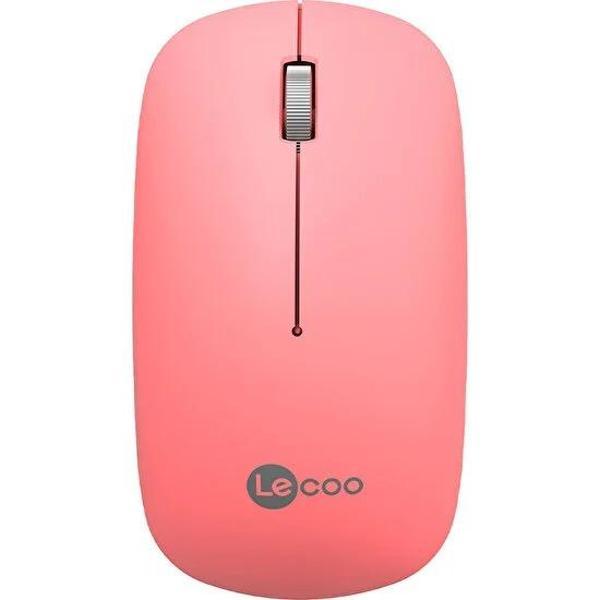 LENOVO LECOO WS214 Kablosuz Optic 1600dpi Pembe Mouse - Image 1
