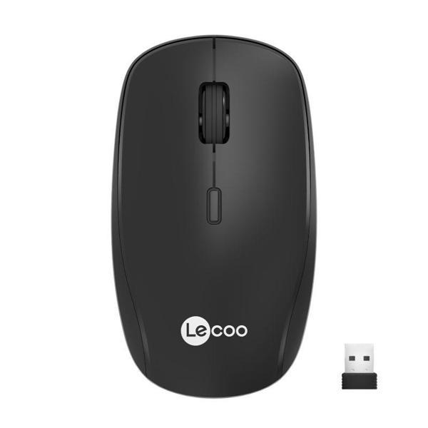 LENOVO LECOO WS203 Kablosuz 2400DPI+4 Tuşlu Siyah Mouse - Image 1