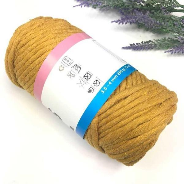 Pamuk Makrome 4 mm İp Hardal - Image 1