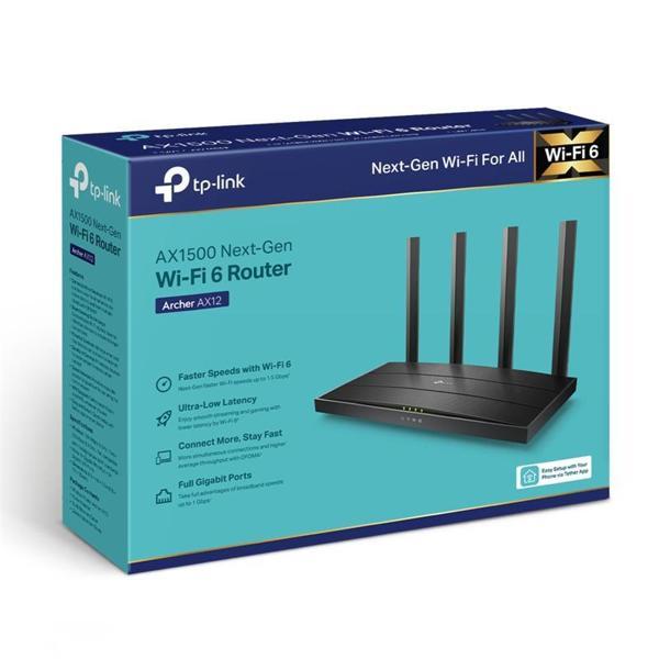 TP-LINK ARCHER AX12 AX1500 1200MBPS DUAL BAND GIGABIT WI-FI 6 ROUTER - Image 1