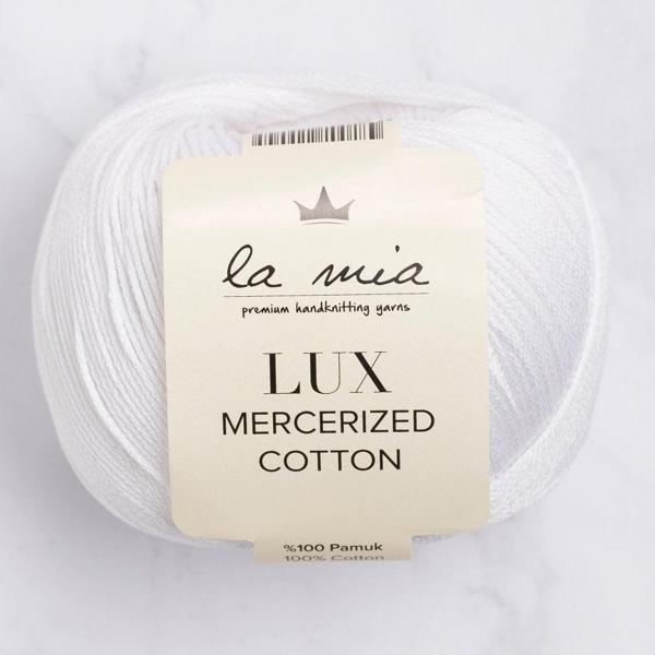 La Mia Lux Mercerized Cotton Beyaz El Örgü İpi - 2 - 33742 - Image 1
