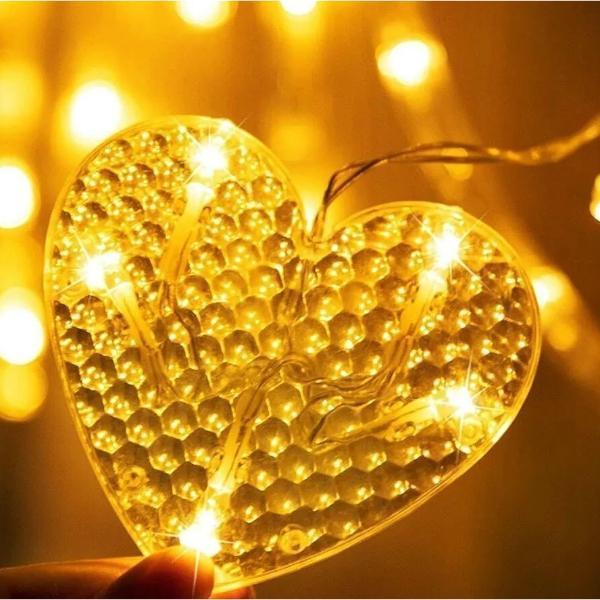 Kalp Perde Led Işık 3m 6 Sıra 12 Adet Gün Işığı - Image 1