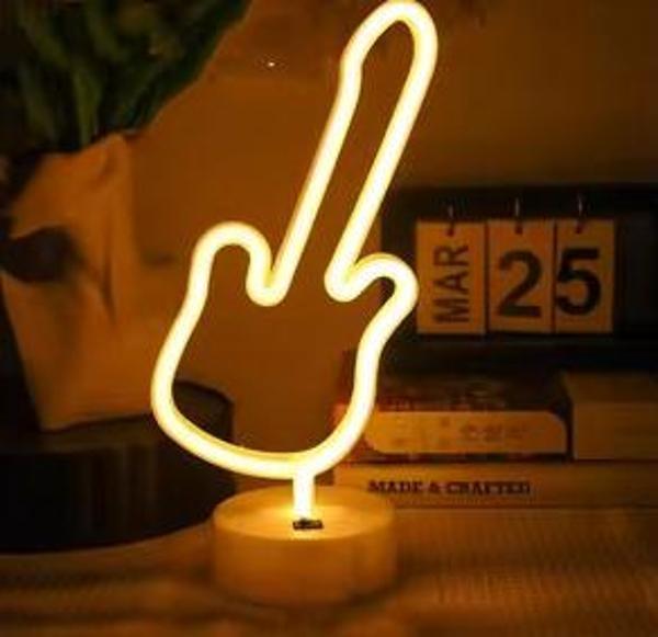 Neon Gitar Masa Lambası  - Image 1