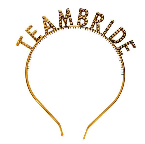 Altın Renk Team Bride Taç – Gelin ve Nedime Tacı - Image 1