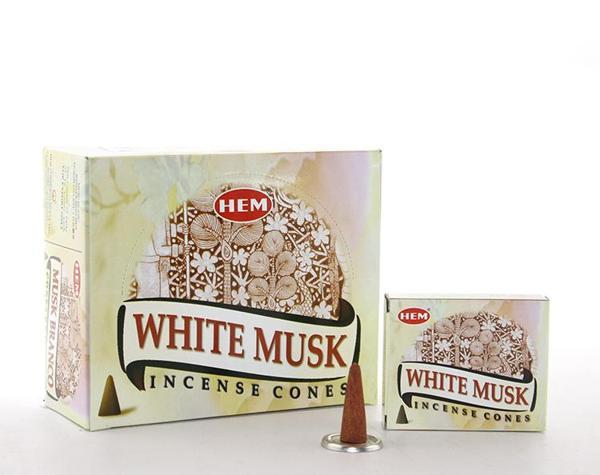 White Musk Aromalı Konik Tütsü - Image 1