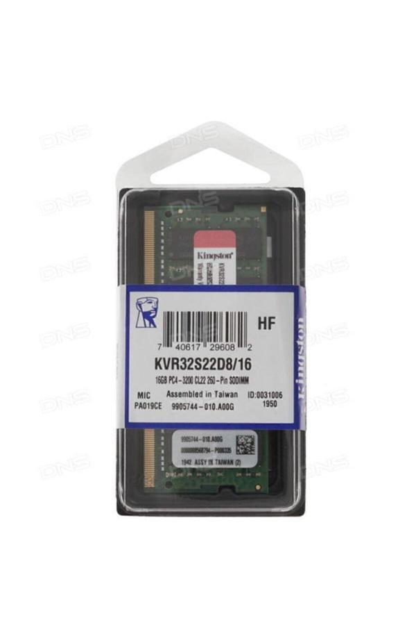 KINGSTON 16GB DDR4 3200Mhz CL22 Notebook Ram KVR32S22D8/16 (Kutusuz) (1.2V) - Image 1