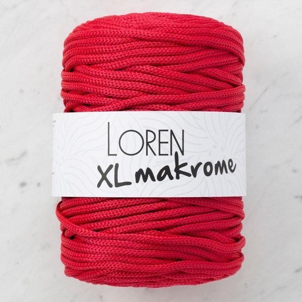 Loren XL Makrome Kırmızı El Örgü İpi - R048 - 33714 - Image 1