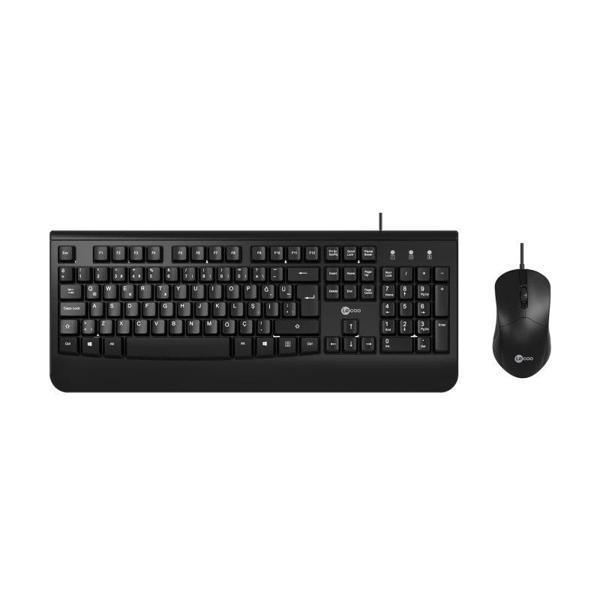LENOVO LECOO Q Usb Kablolu Siyah Klavye/Mouse Set CM105 - Image 1