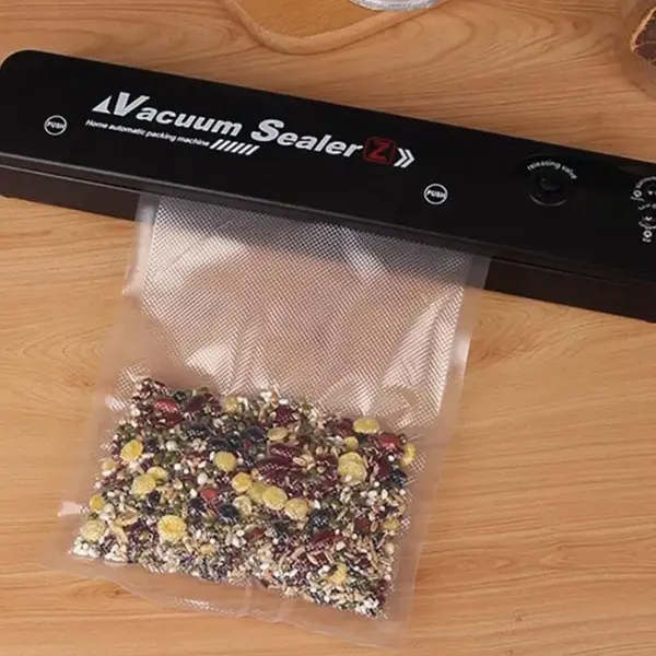 Vacuum Sealer Ev Tipi Vakumlama ve Yapıştırma Makinesi + 10 Adet Vakum Poşeti (5250) - Image 1