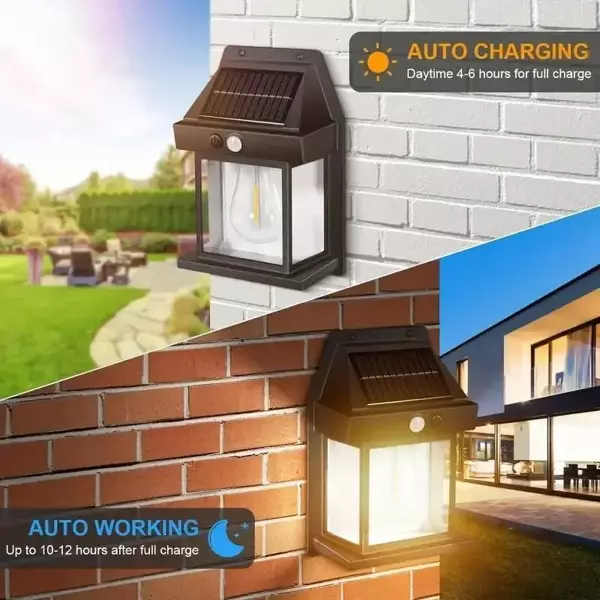Solar Şarjlı Duvar Aplik Lambası Sensorlu EG-111 (5250) - Image 1