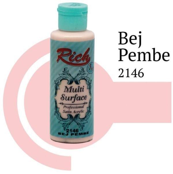 Rich Multi Surface 2146 Bej Pembe Akrilik Boya 120 cc - Image 1