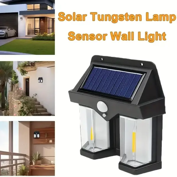 Solar Güneş Enerjili Lamba 2 Ampul Flament Led EG-228 (5250) - Image 1