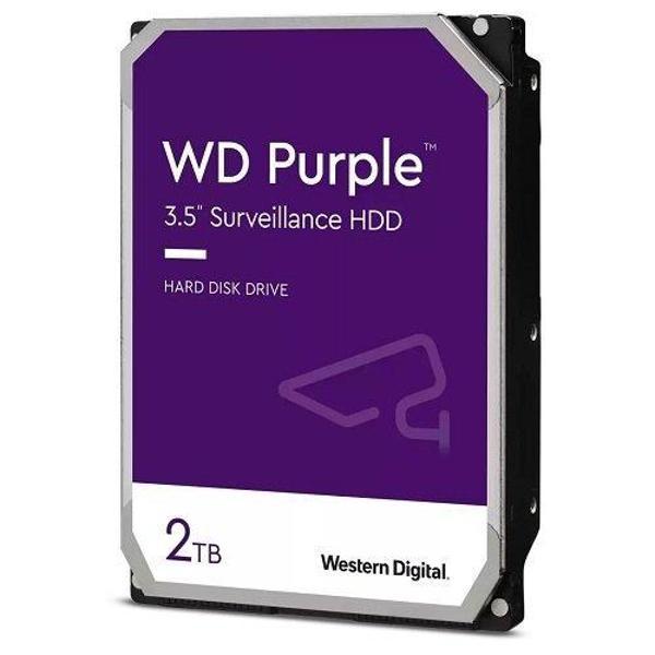 WD 3.5 PURPLE 2TB 5400RPM 64MB SATA3 Güvenlik HDD WD23PURZ (7/24) (3 YIL RESMİ DİST. GARANTİLİ) - Image 1