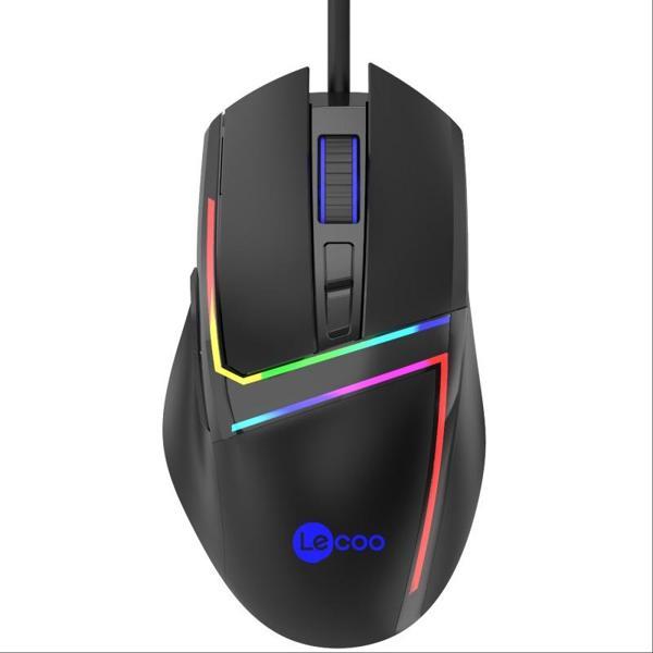 LENOVO LECOO MS106 Usb+Kablolu 3200DPI+7 Tuşlu RGB Aydınlatmalı Gaming Mouse - Image 1