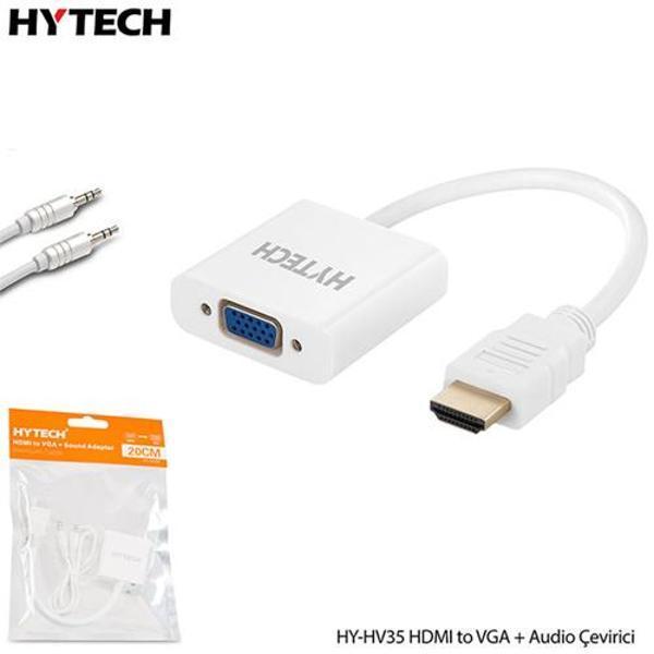 HYTECH HY-HV35 HDMI to VGA Audio ÇEVIRICI ADAPTÖR - Image 1