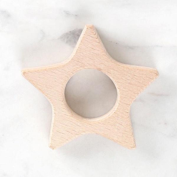 Loren Crafts Yıldız Figürlü Organik Ahşap Diş Kaşı - Image 1