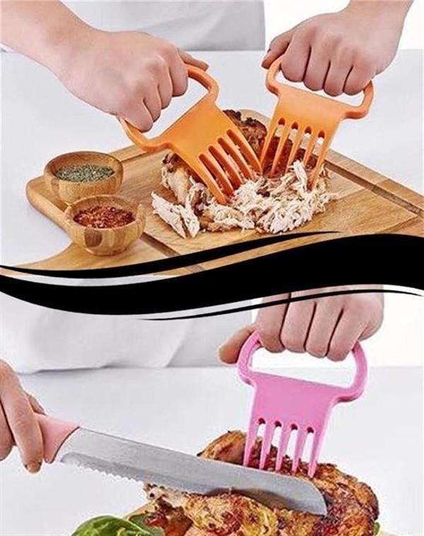 BUFFER® 2 Adet Ev Tipi Pişmiş Et Tavuk Kesme Bölme Parçalama Çatalı Seti - Image 1