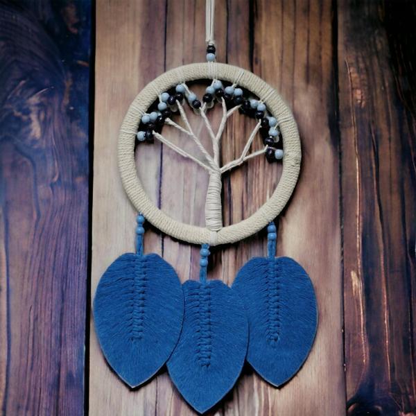 Rüya Kovan Hayat Ağacı Dream Catcher Mavi - Image 1