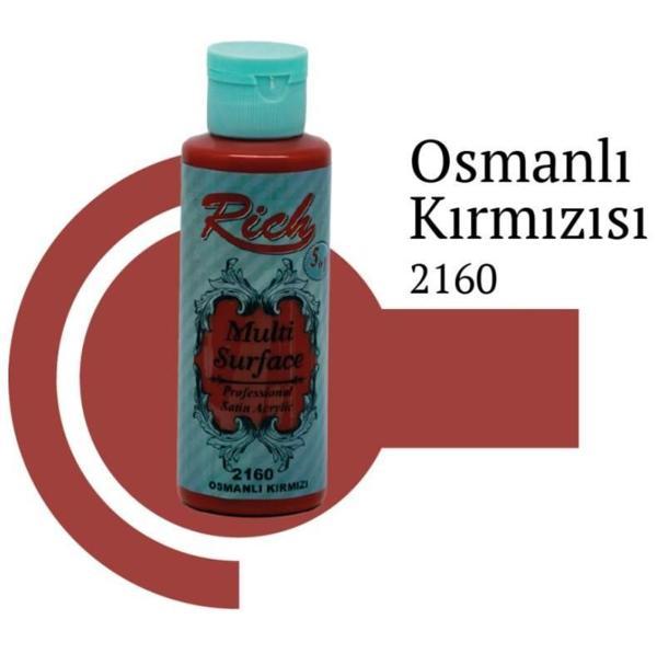Rich Multi Surface 2160 Osmanlı Kırmızı Akrilik Boya 120 cc - Image 1