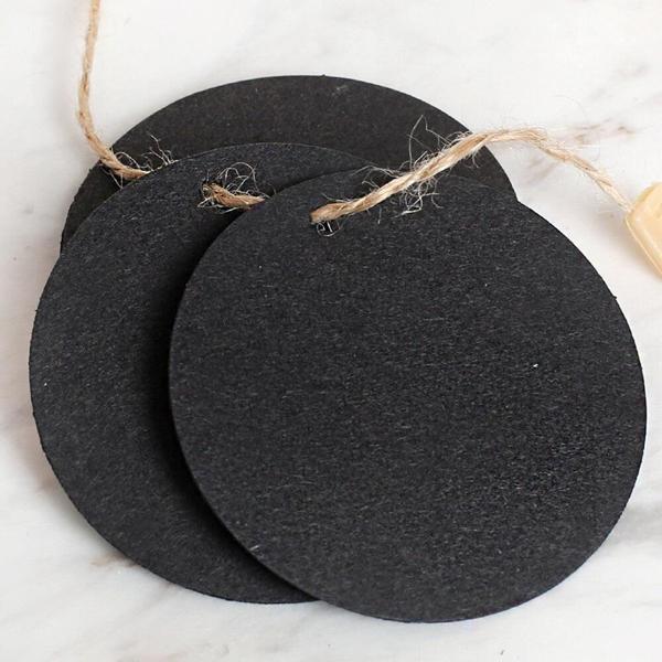 Loren 10'lu Yuvarlak Siyah Etiket ve Klipsli Etike - Image 1