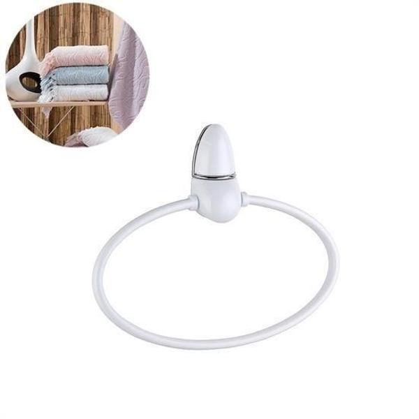 BUFFER® Oval Yuvarlak Halka Havluluk Dekoratif El Havlusu Tutacağı Askısı - Image 1