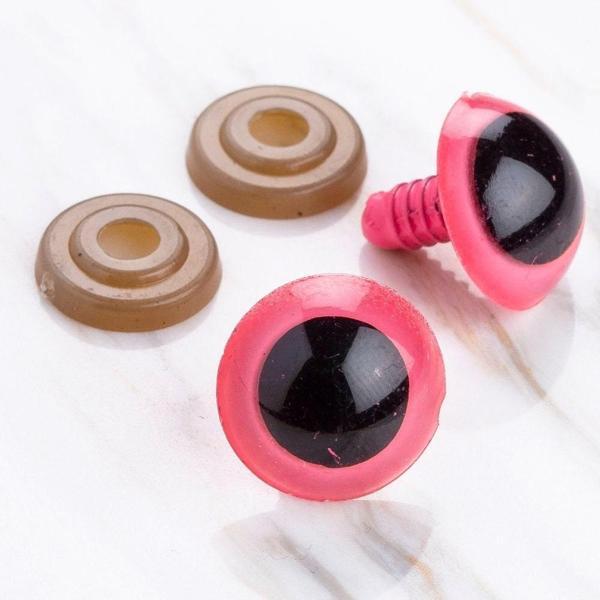 Loren 18 mm Pembe 5 Çift Amigurumi Göz - Image 1