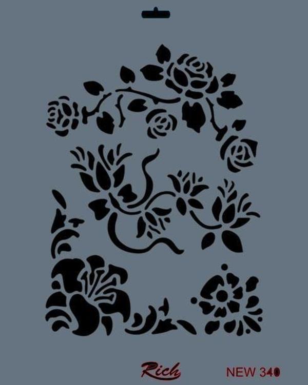 Rich New Seri N-340 Stencil 35x25 cm - Image 1