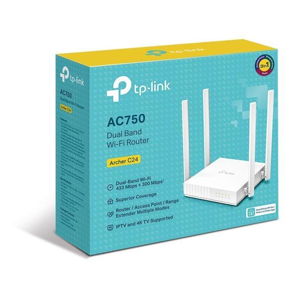 TP-LINK ARCHER C24 AC750 KABLOSUZ DUAL BAND ROUTER - Image 1