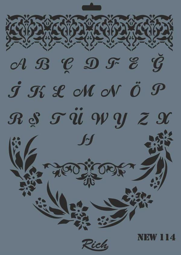 Rich New Seri N-114 Stencil 35x25 cm - Image 1