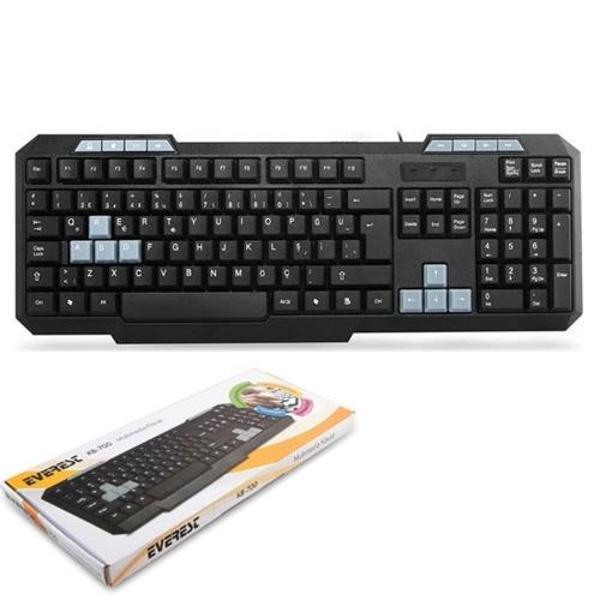 EVEREST KB-700 Q TR Usb Multimedya Klavye Siyah - Image 1