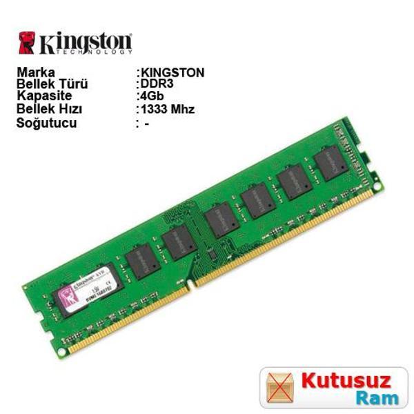 KINGSTON 4GB DDR3 1333Mhz Pc Ram KVR13N9S8/4 (Kutusuz) - Image 1