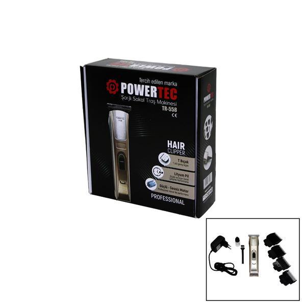 POWERTEC TR-558 ŞARJLI SAÇ SAKAL ENSE ÇİZİM TRAŞ MAKİNESİ T BIÇAK (5250) - Image 1