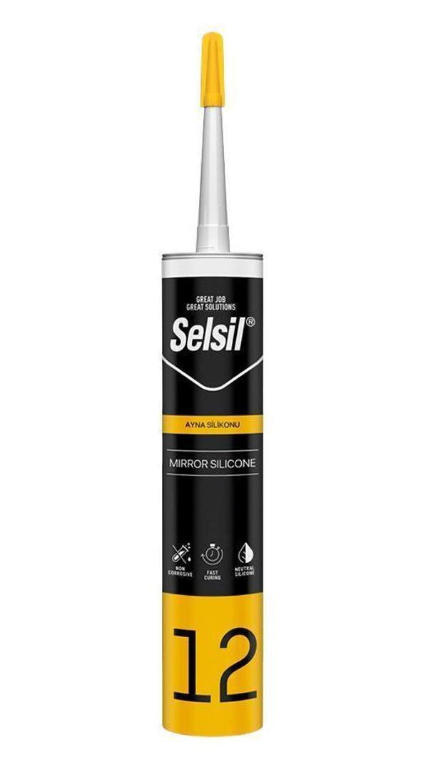 Selsil 12 Ayna Silikonu Şeffaf 280 ml - Image 1