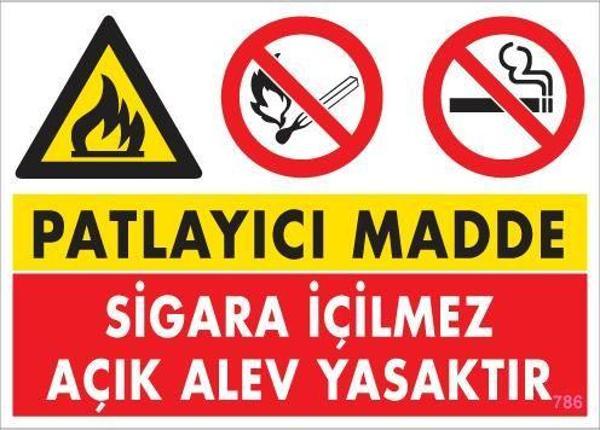 Patlayıcı Madde Uyarı Levhası 25x35 KOD:786 - Image 1