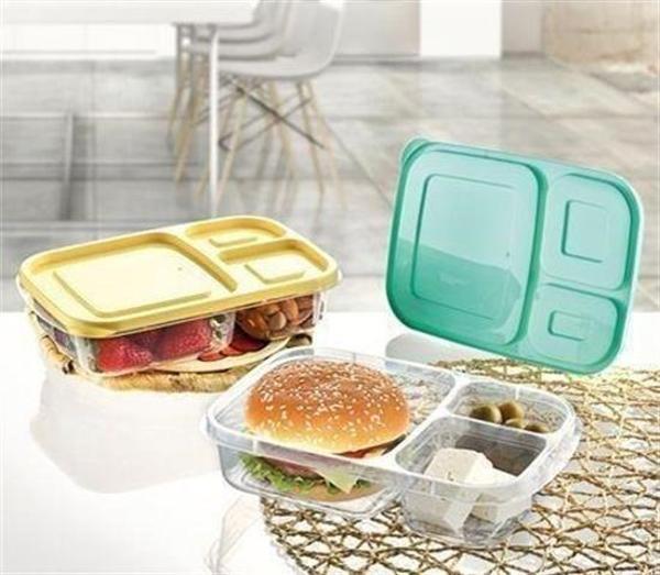 BUFFER® 3 Bölmeli Sefer Tası Pratik Kolay Gıda Diyet Saklama Erzak Kabı - Image 1