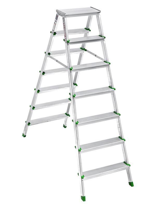 SM Saraylı 7+7 Çift Taraflı Alüminyum Merdiven - Image 1
