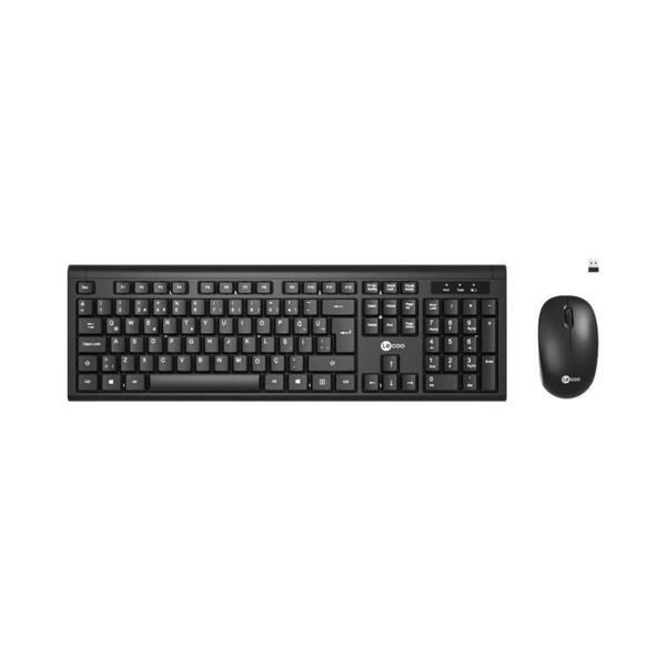 LENOVO LECOO Q Kablosuz Siyah Klavye/Mouse Set KW200 - Image 1