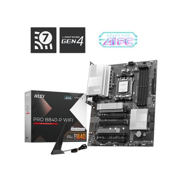 MSI PRO B840-P WIFI DDR5 8000MT/S 1XHDMI 2XM.2 ATX AM5 (AMD AM5 9000/8000/7000 SERİLERİ İLE UYUMLU) - Image 1