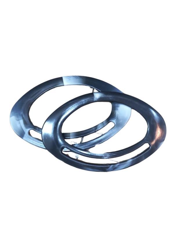 Çanta Sapı Oval Siyah-Beyaz 18 cm - Image 1