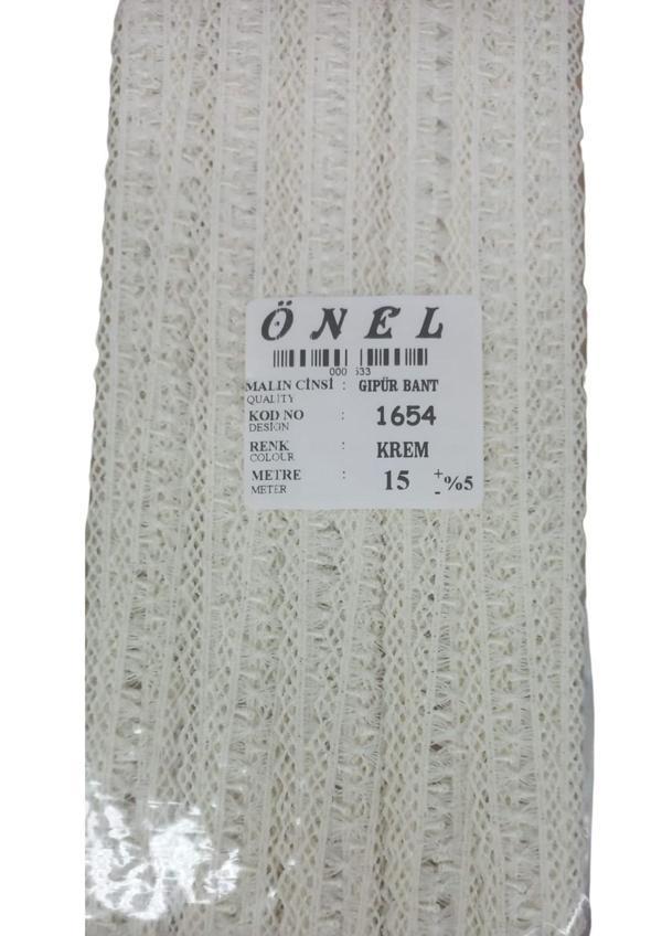 Dantel Polyester Güpür Bant Krem 15 Metre En 3 cm ON-1654-K - Image 1