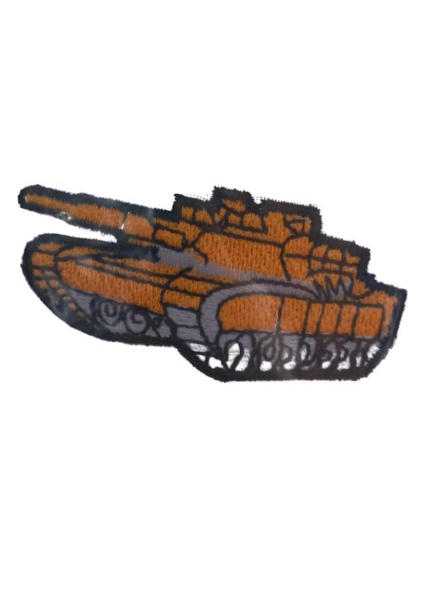 Aplike Ütü İle Yapışan Tank Turuncu Arma 4x3 cm - Image 1