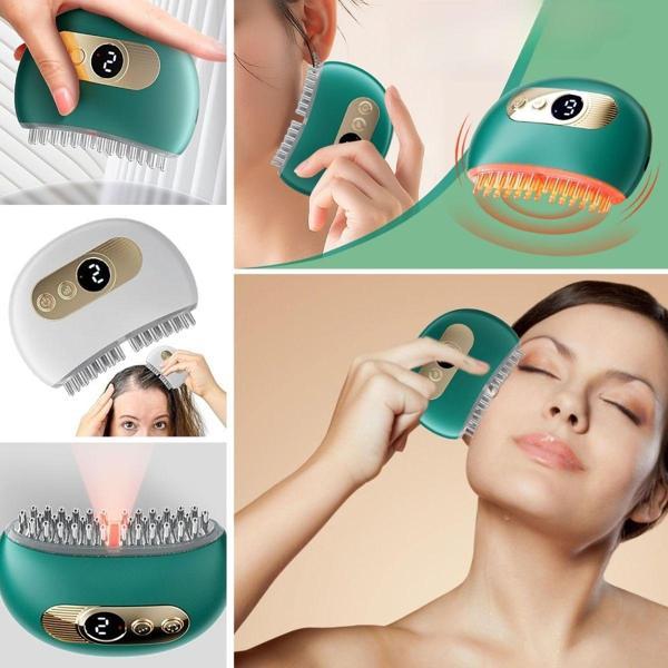 BUFFER® 1 Adet Akıllı Elektrik Akımlı EMS Titreşimli Masaj Tarağı Kademeli Yüz Masaj Aleti Aparatı - Image 1