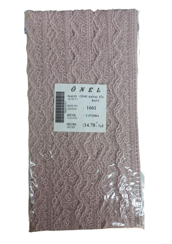 Dantel Polyester Sanal Tül Bant Y.Pudra 14,70 Metre En 6 cm ON-1661-PU - Image 1
