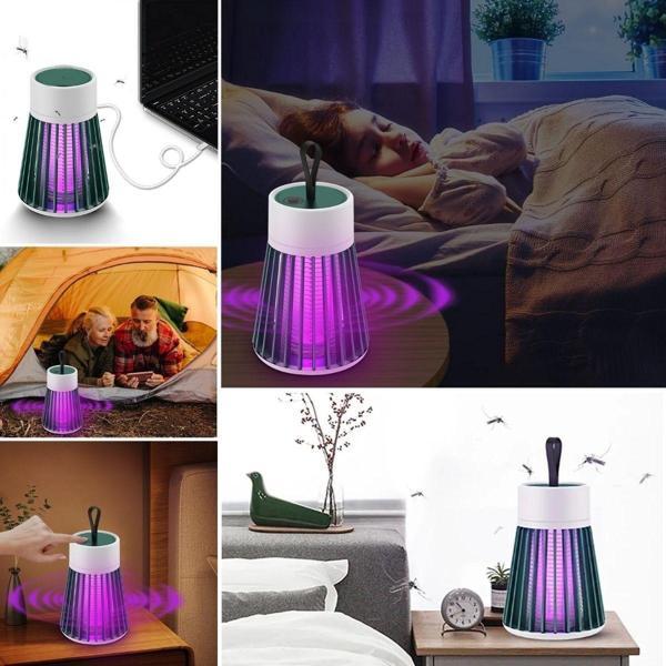 BUFFER® İç ve Dış Mekanlar İçin Şarjlı Sinek Öldürücü Sivrisinek Kovucu,UV Işıklı Sineksavar Taşınabilir Gece Lambası - Image 1