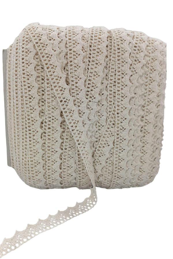 Kopanaki Dantel en 1,5 cm Krem 5 Metre - Image 1