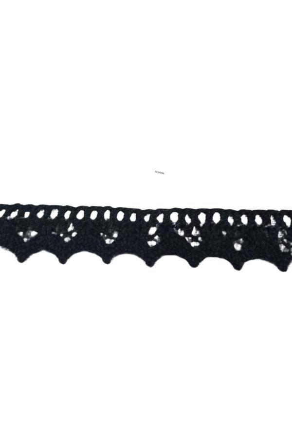 Kopanaki Dantel en 1,5 cm Siyah 1 Metre - Image 1