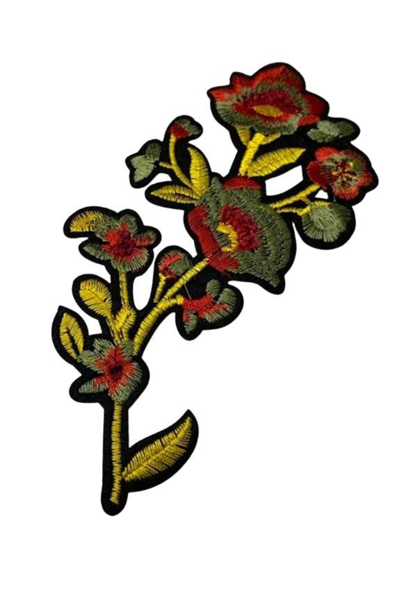 Aplike Ütü İle Yapışan Büyük Çiçek Sarı Arma 12x6 cm - Image 1